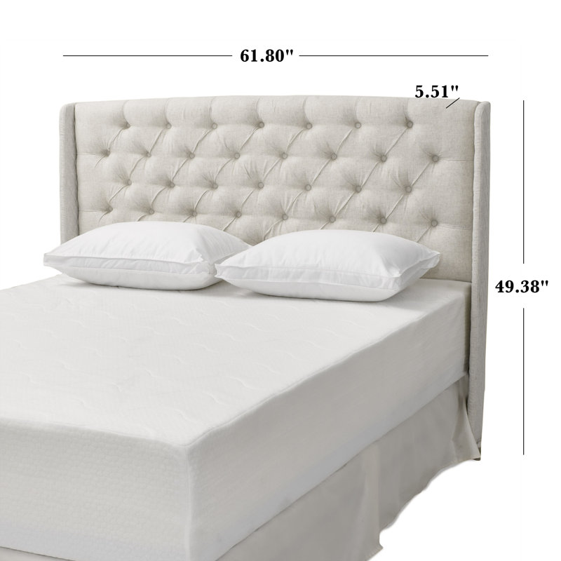 Riley Upholstered Wingback Headboard & Reviews Joss & Main